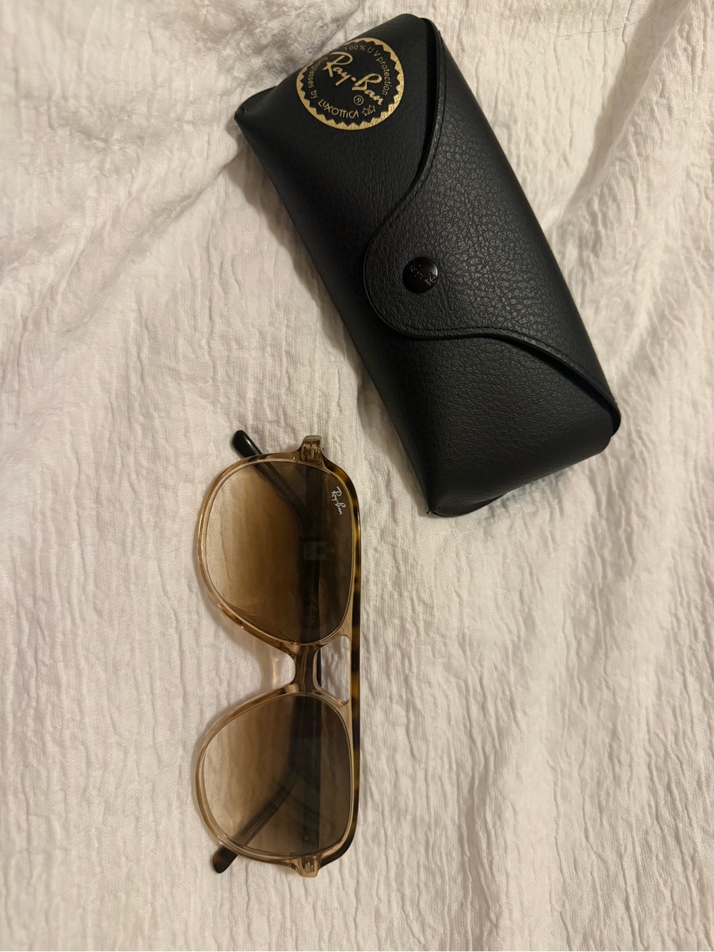 Ray-Ban Women's Transparent Brown Frames with Brown Gradient Lenses